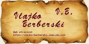Vlajko Berberski vizit kartica